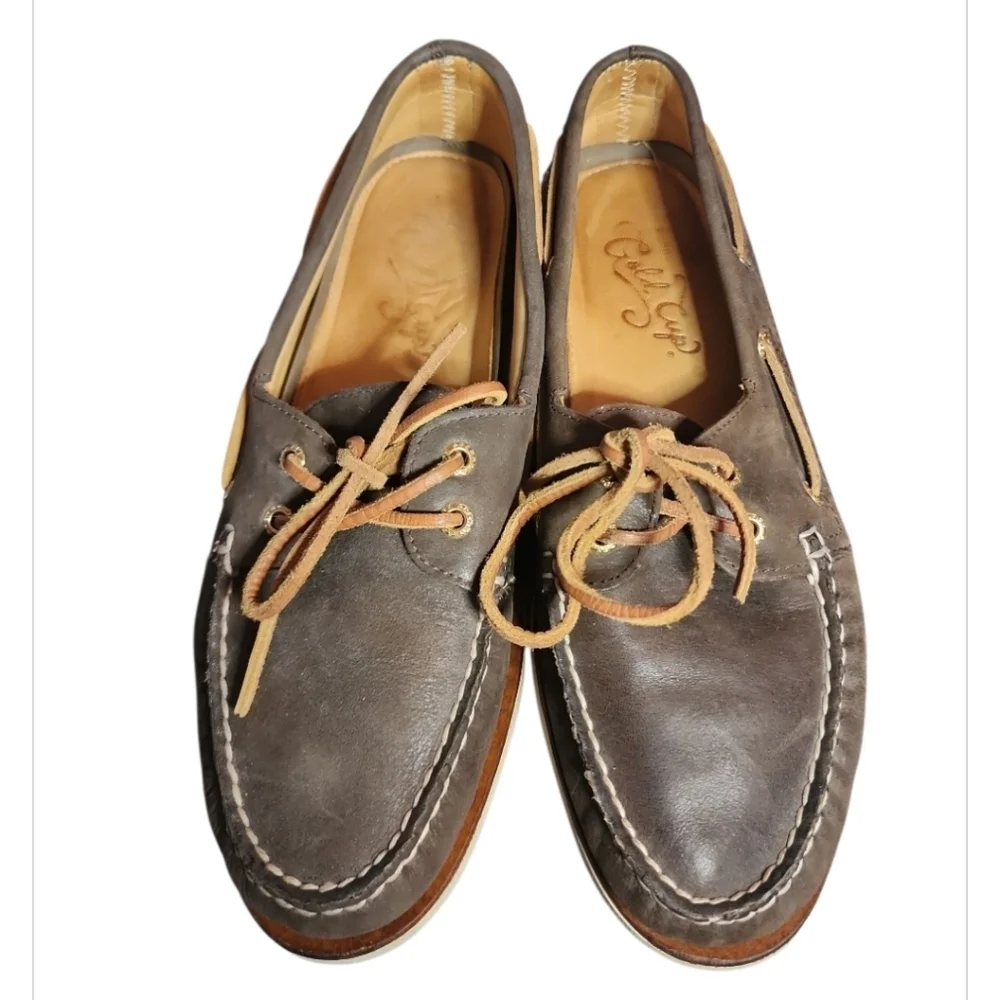 Sperry Gold Cup A/O 2-Eye Brown Leather Boat Shoes Men’s 10.5M Nautical Classic - Picture 2 of 8